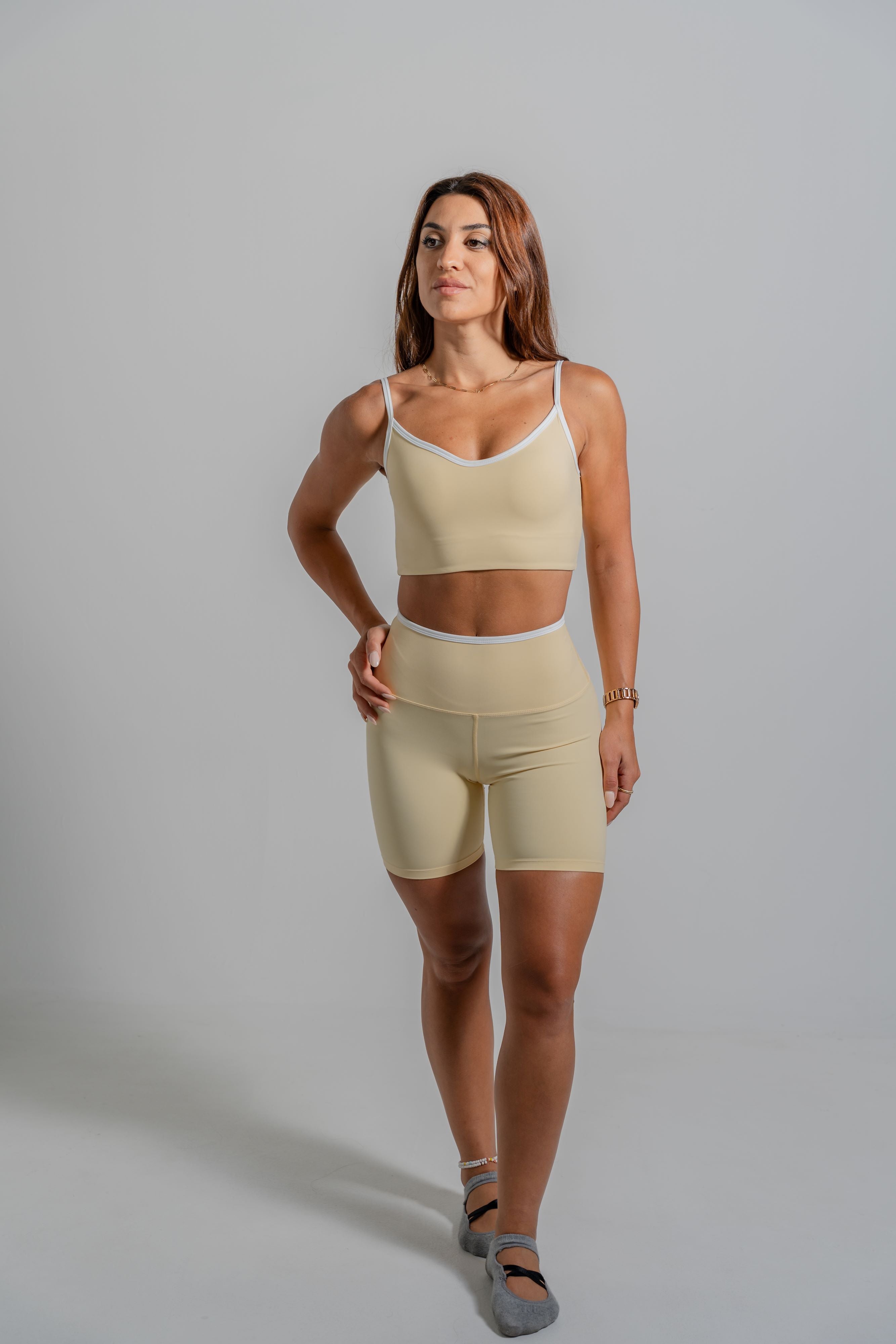 Glow Mode Shorts-light yellow